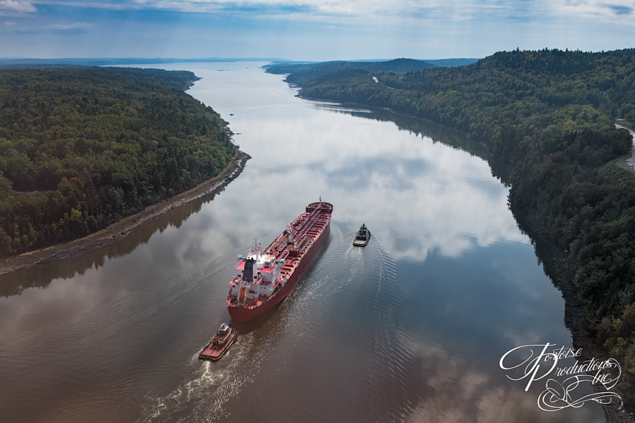 Freighter Sails Up Penobscot River to Atlantic Ocean